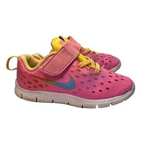 Nike Pink Orange Toddler Girl's Size 10C Running Shoes Sneakers 641879-600